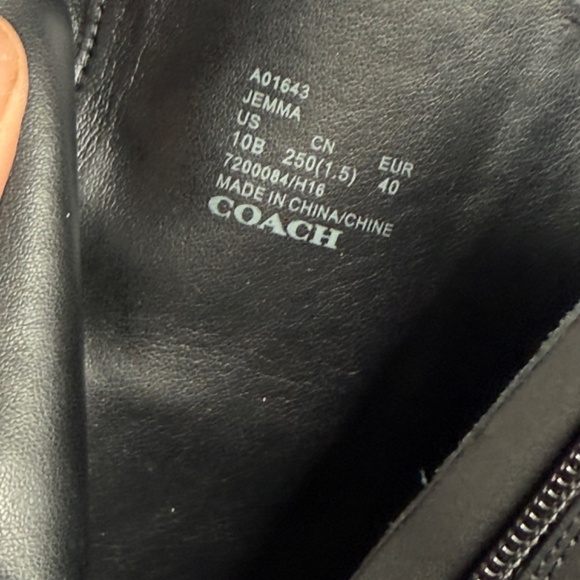 Black Coach leather Jemma booties boots size 10 - Picture 11 of 11